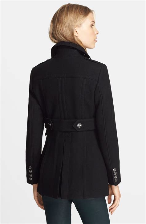 burberry brit newmont wool blend peacoat